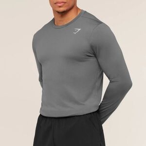 Gymshark Crew Neck Long Sleeve Top - Gray